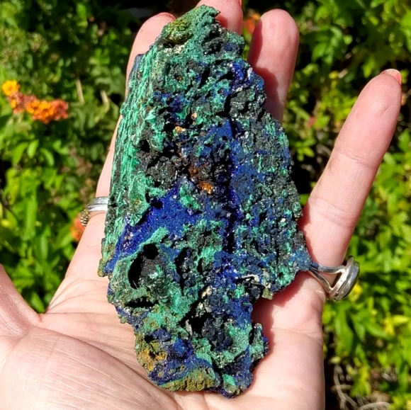 Large Sparkling Malachite & Azurite Specimen - Picture 4 of 17